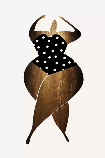 Dancing In The Sun - Gold by Kubistika framed canvas print