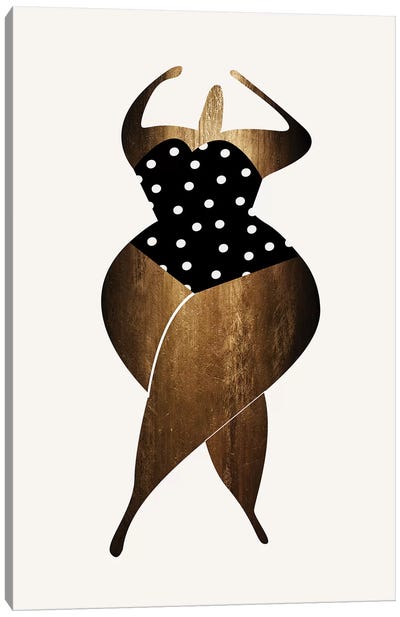 Dancing In The Sun - Gold Canvas Art Print - Disproportionate Body