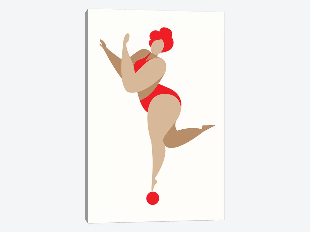 Dancing Queen - Red by Kubistika 1-piece Art Print