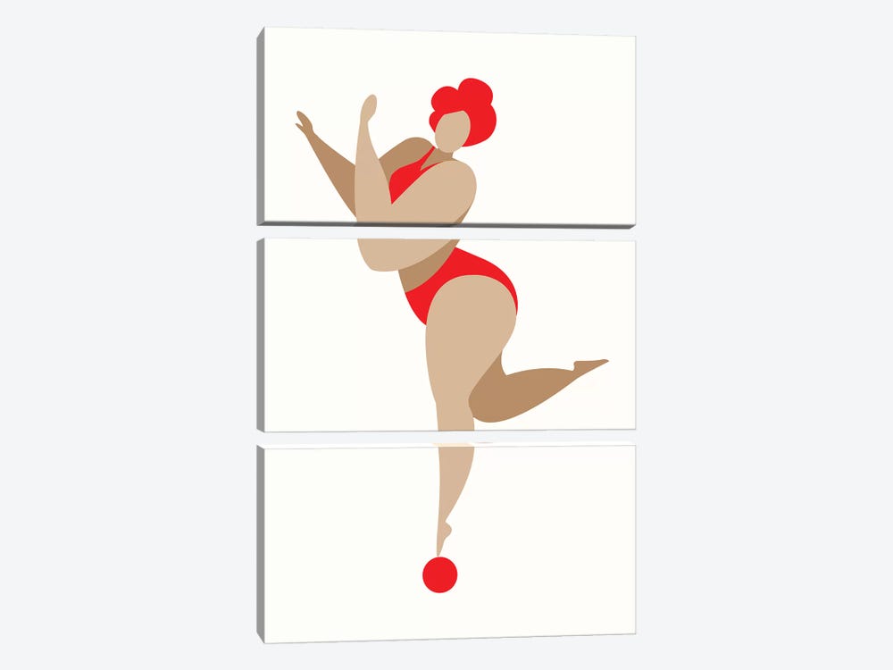 Dancing Queen - Red by Kubistika 3-piece Art Print