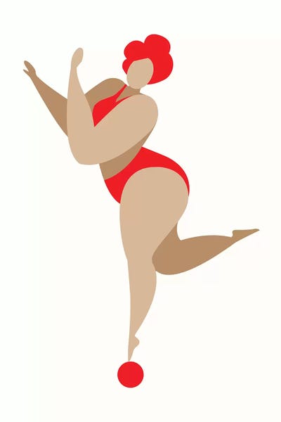 Body Positivity: Dancing Queen - Red by Kubistika