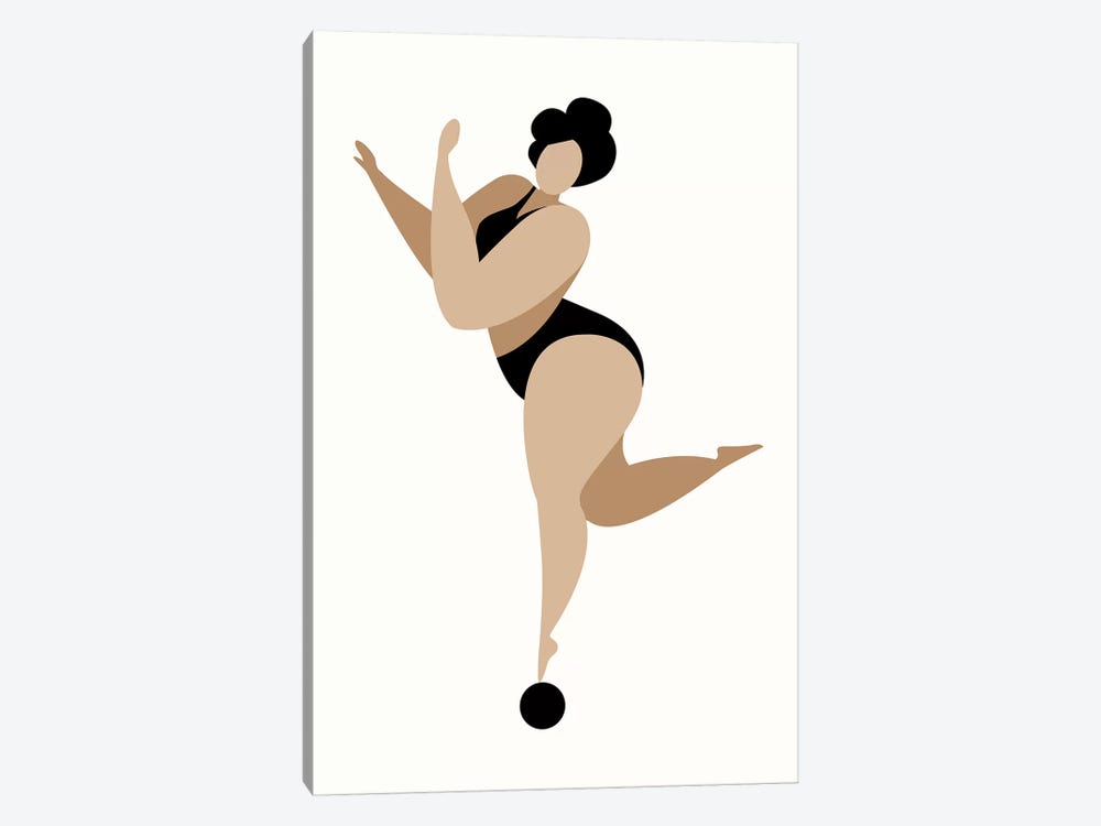 Dancing Queen-Black by Kubistika 1-piece Canvas Artwork