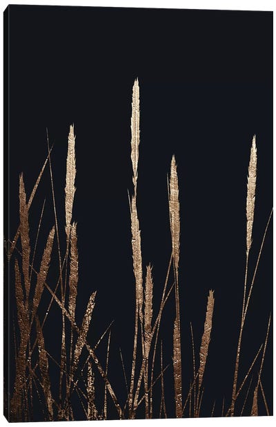 Golden Fields In The Dark Canvas Art Print - Kubistika