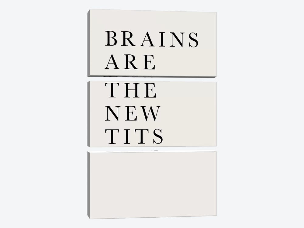 Brains Are The New Tits by Kubistika 3-piece Canvas Artwork