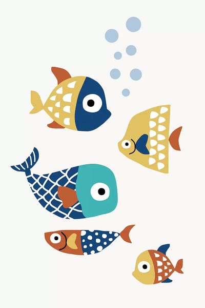 Kids Ocean Life Art: Little Friends by Kubistika