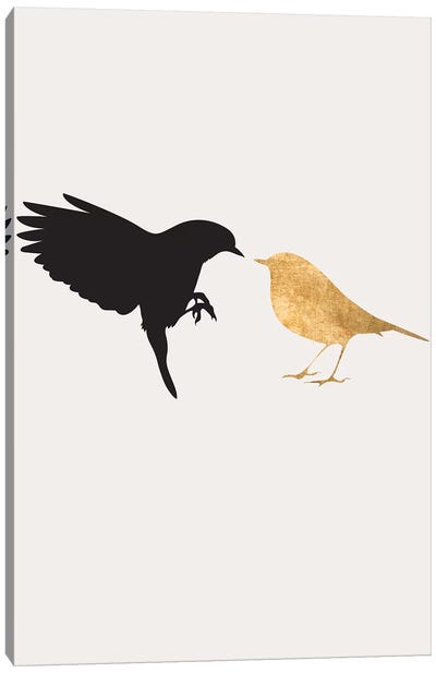 Lovebirds Canvas Art Print - Kubistika