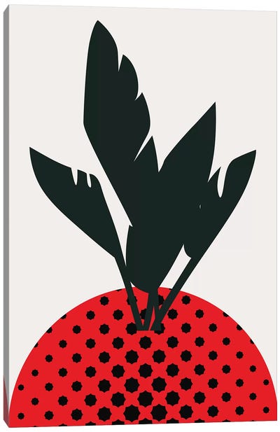 Merry Strawberry Canvas Art Print - Berry Art