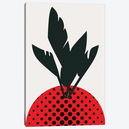 Merry Strawberry Canvas Print #KUB189} by Kubistika Canvas Wall Art