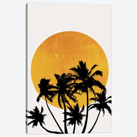 Miami Beach Sunset Canvas Print #KUB191} by Kubistika Canvas Art Print