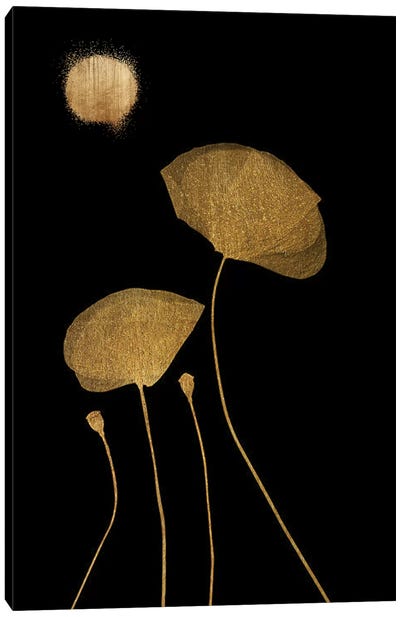 Moonshine Dancers-Gold Canvas Art Print - Kubistika
