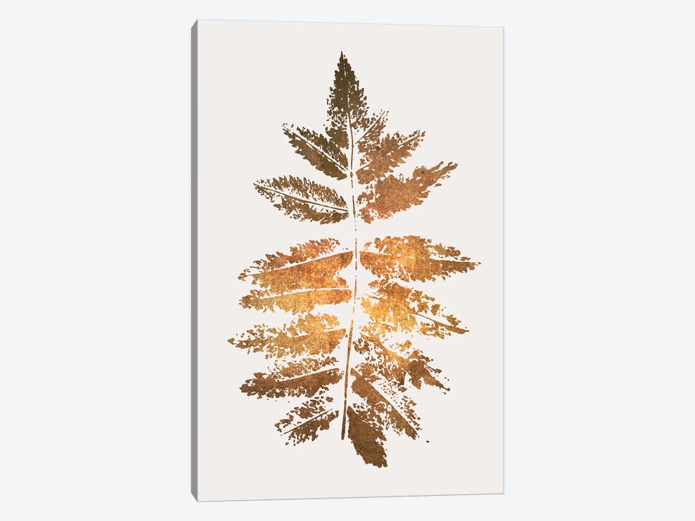 Oak Leaf Print - Gold by Kubistika 1-piece Canvas Art Print