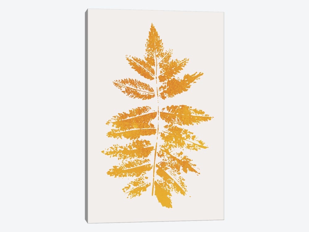 Oak Leaf Print - Yellow by Kubistika 1-piece Canvas Art
