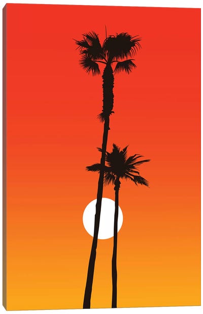Paradiso - Orange Canvas Art Print - Sun Art