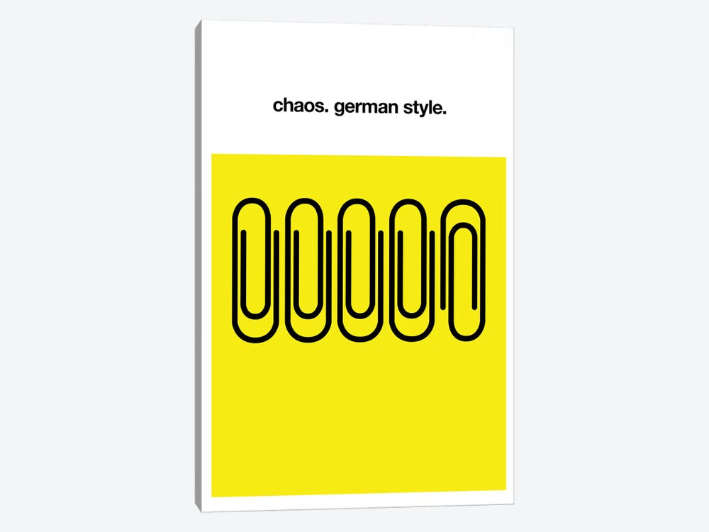 Chaos German Style by Kubistika 1-piece Canvas Art Print