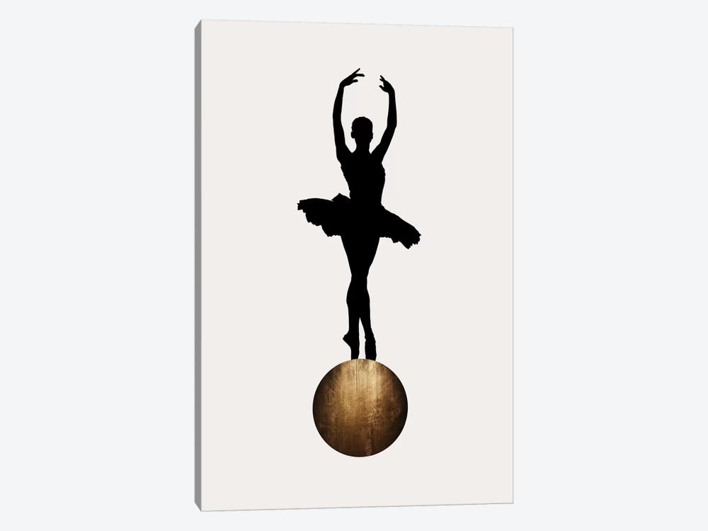 Prima Ballerina - Gold by Kubistika 1-piece Canvas Wall Art
