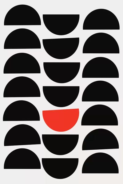 Red Circle by Kubistika framed canvas print