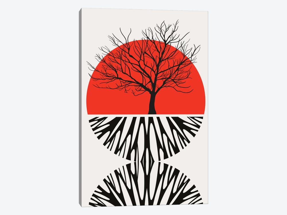 Warming Roots - Red by Kubistika 1-piece Art Print
