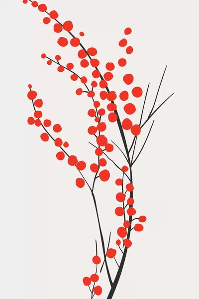 Wild Berries - Red by Kubistika canvas print