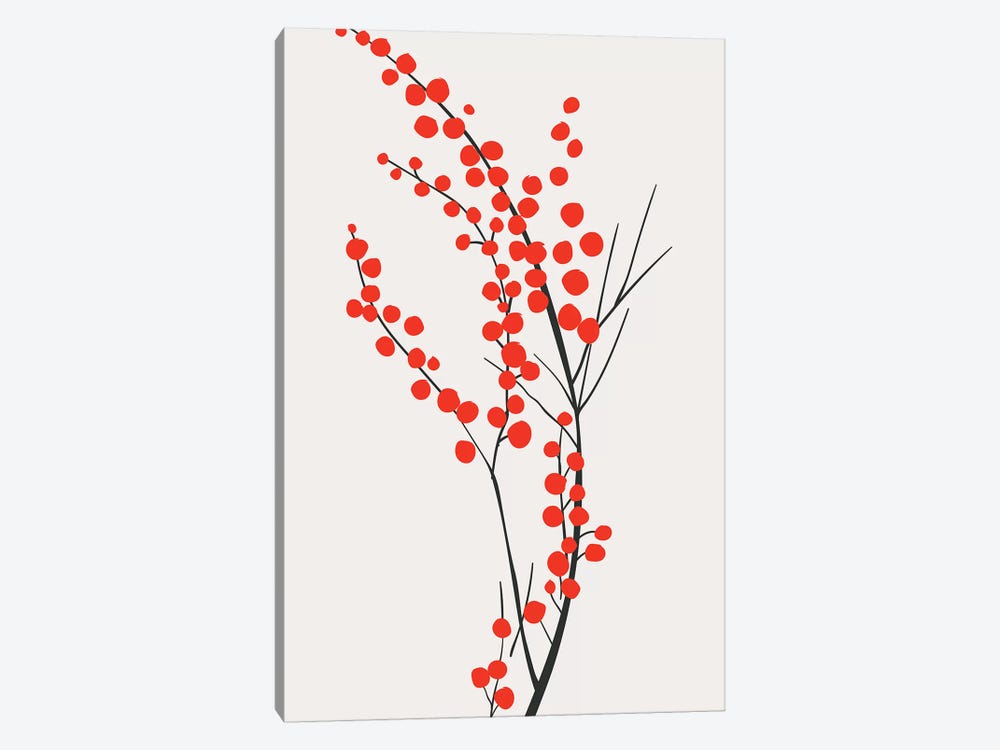 Wild Berries - Red by Kubistika 1-piece Canvas Wall Art