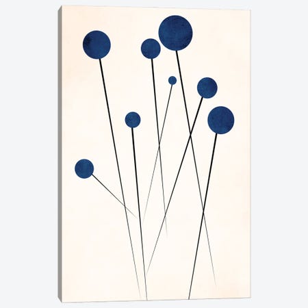 Blue Flowers In The Wilderness II Canvas Print #KUB260} by Kubistika Canvas Print