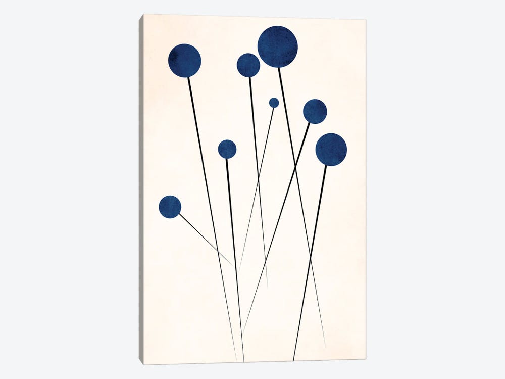 Blue Flowers In The Wilderness II by Kubistika 1-piece Canvas Artwork