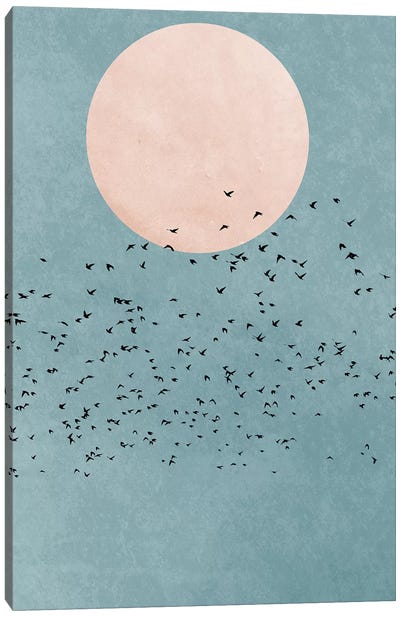 Fly Away Canvas Art Print - Modern Minimalist