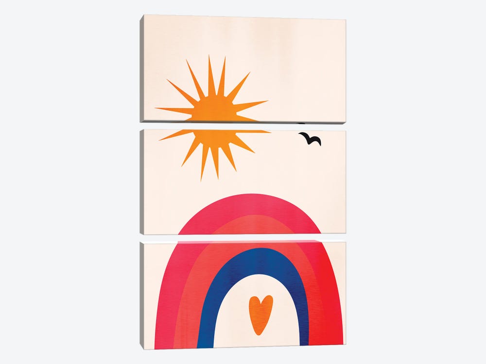 Happy Days by Kubistika 3-piece Canvas Print
