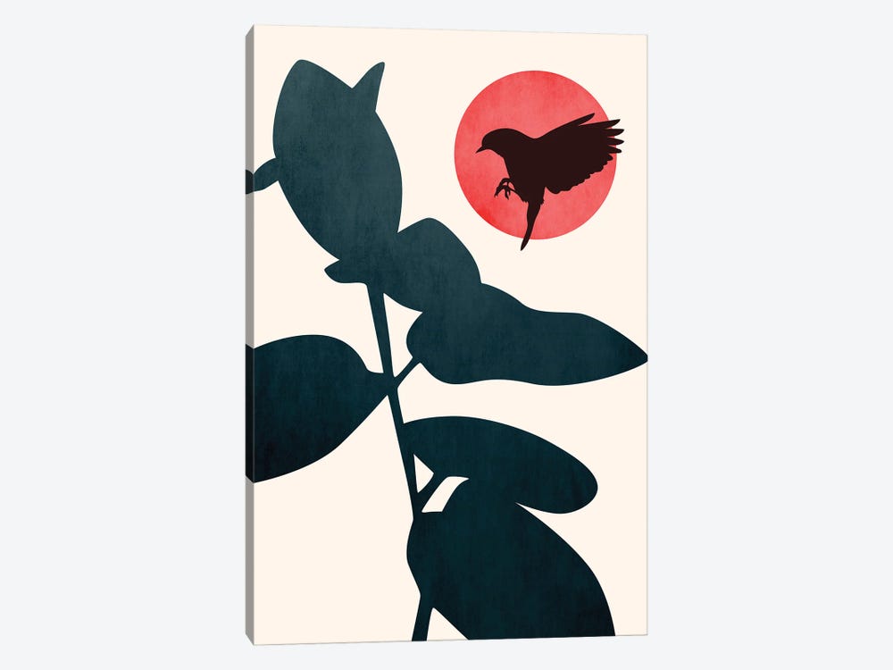 Japanese Bird by Kubistika 1-piece Canvas Art Print