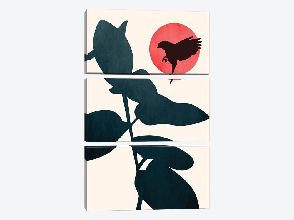 Japanese Bird by Kubistika 3-piece Art Print