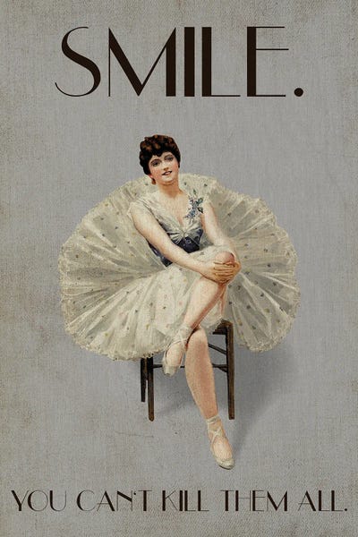 Keep Smiling by Kubistika framed canvas print