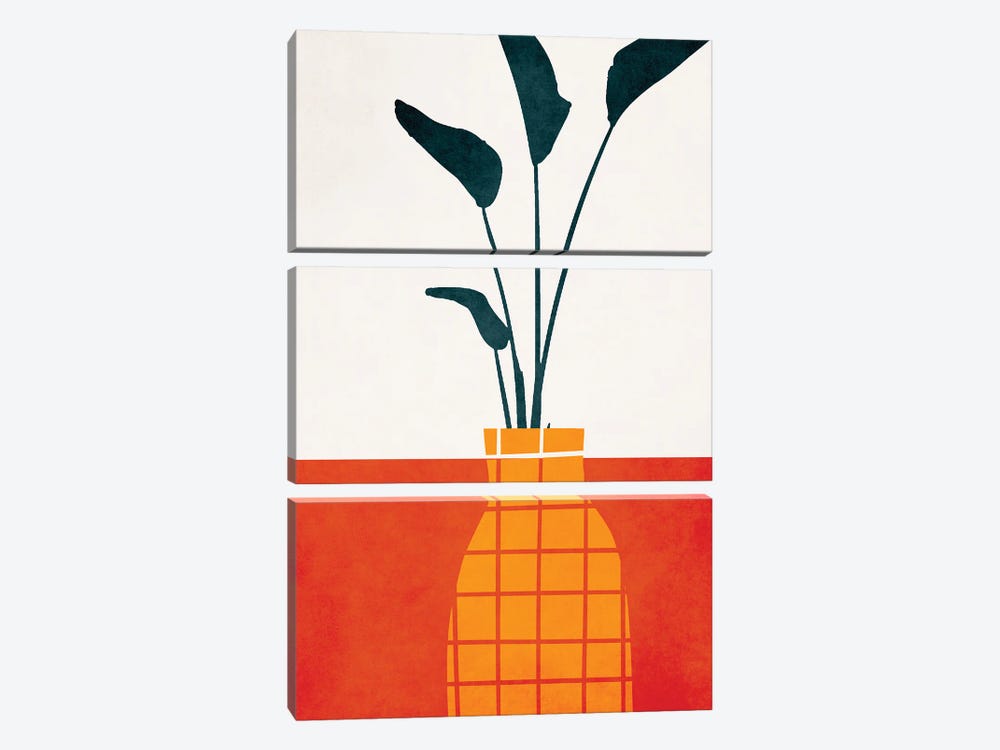 Kitchen Table With Plant by Kubistika 3-piece Art Print
