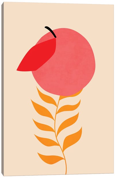 Little Peach Canvas Art Print - Kubistika