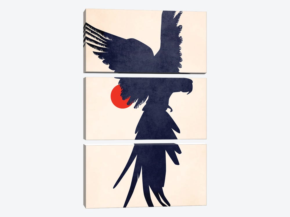 Parrot by Kubistika 3-piece Canvas Art