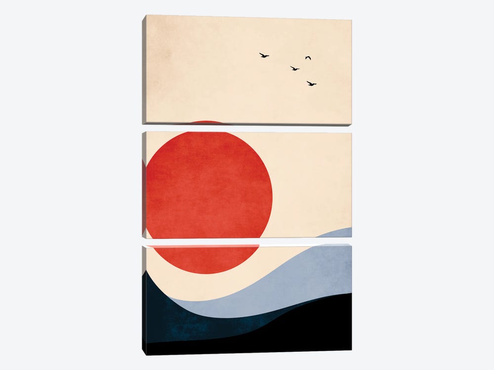 Seaside Memories by Kubistika 3-piece Canvas Art Print