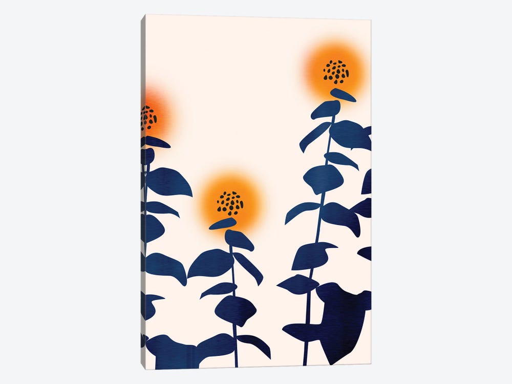 Sunflowers by Kubistika 1-piece Canvas Art Print