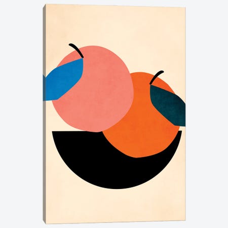 Two Apples Canvas Print #KUB324} by Kubistika Art Print