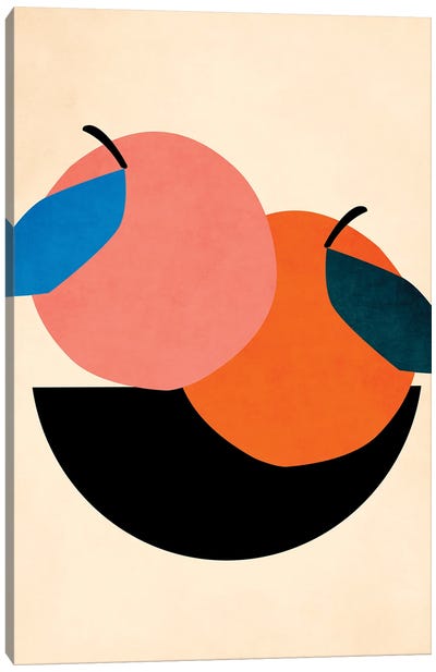 Two Apples Canvas Art Print - Kubistika