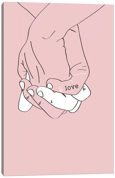 Hand In Hand Canvas Art Print - Find Your Voice