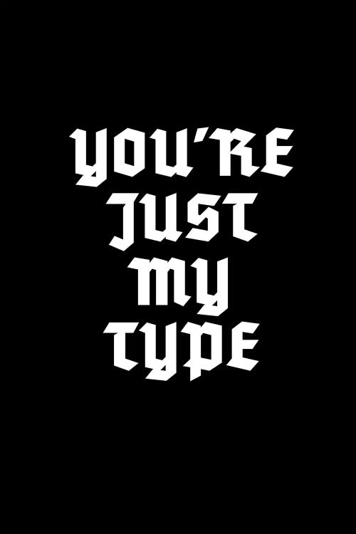 Just My Type by Kubistika canvas print