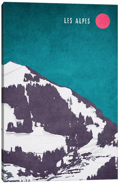 Les Alpes Canvas Art Print - Kubistika