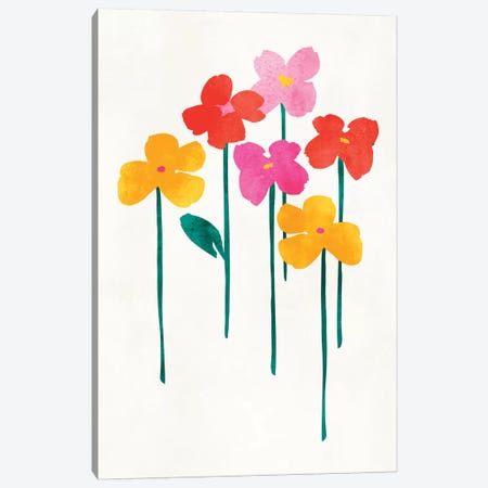 Little Happy Flowers Canvas Print #KUB43} by Kubistika Canvas Art Print