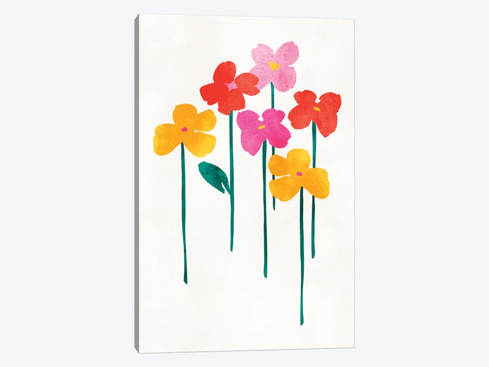 Little Happy Flowers by Kubistika 1-piece Canvas Artwork