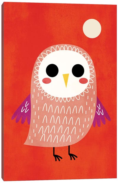 Little Owl Canvas Art Print - Kubistika