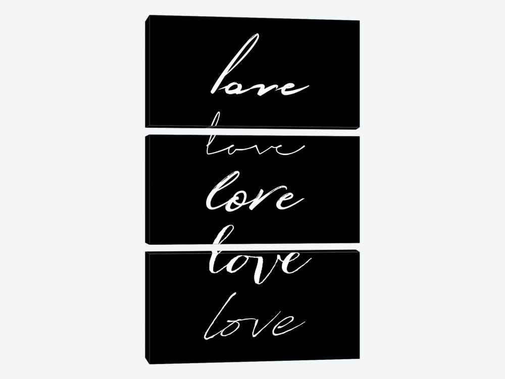Love Love Love by Kubistika 3-piece Canvas Art Print