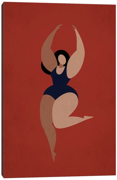 Prima Ballerina Canvas Art Print - Body Positivity Art