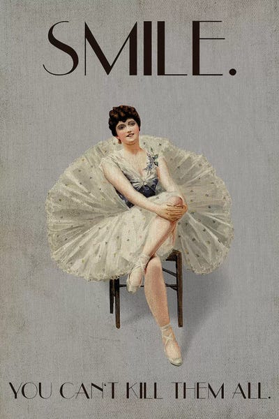 Smile by Kubistika framed canvas print