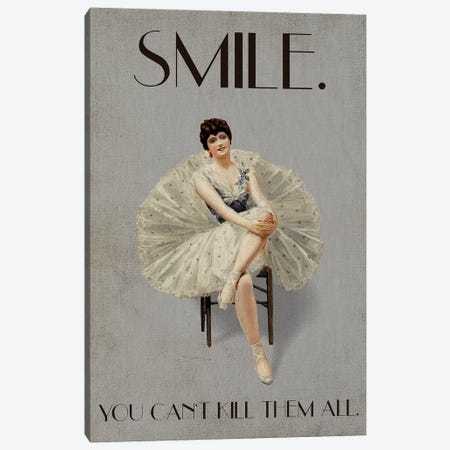 Smile Canvas Print #KUB63} by Kubistika Art Print