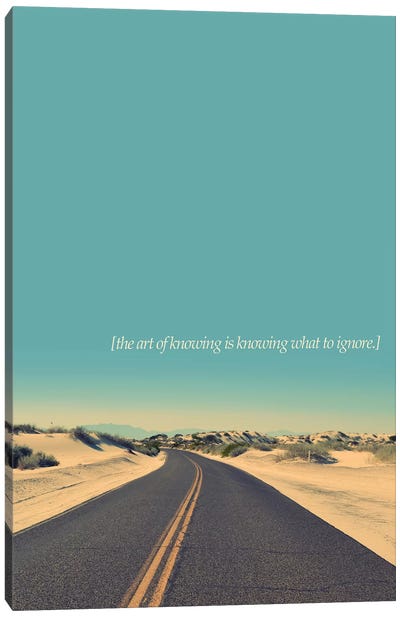 The Art Of Knowing Canvas Art Print - Turquoise Art