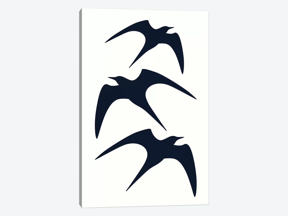 Three Birds by Kubistika 1-piece Canvas Artwork