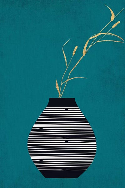 Pottery Still Life: Turquois Bouquet by Kubistika